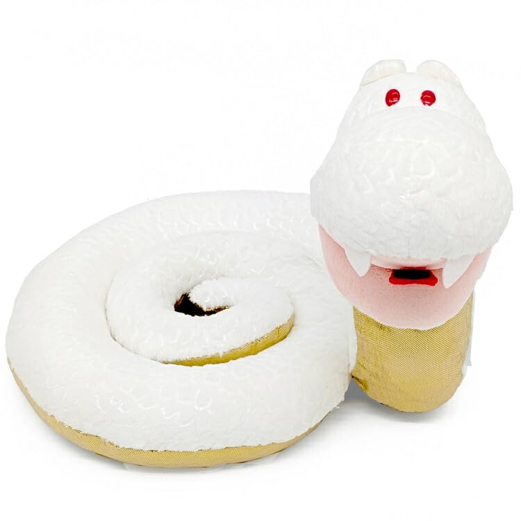 Plush Snake 25cm Classic White X Gold 2025 [NICI]