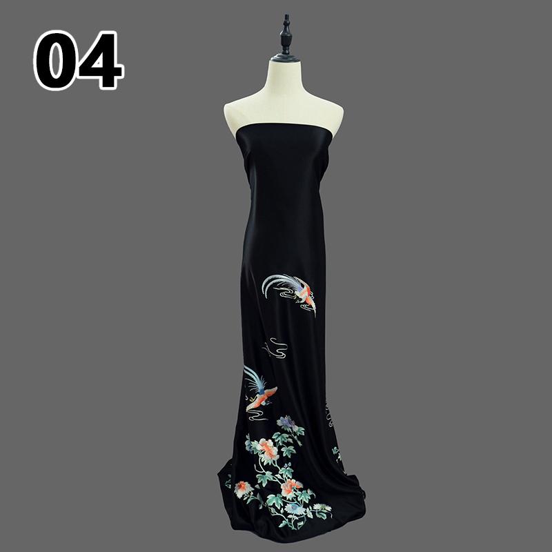 

50*150 см Вышивка Феникс Пион Жаккард Брокат Ткань Тяжелый Ацетатный Дамаст Сатин Ткань DIY Древний Ханьфу Ципао Платье 50x150cm