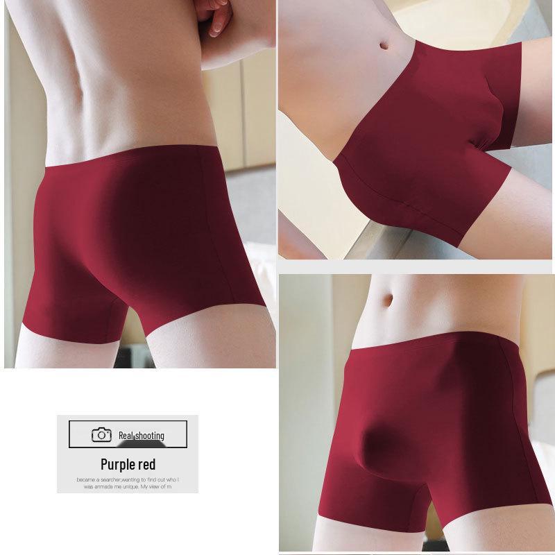 Men's Spring-Summer Ice Silk 3D Seamless Boxer Briefs – Lightweight, Transparent, Plus Size