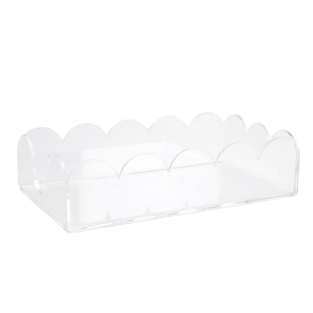 Klarer Acryl-Serviettenhalter Handtuch Einweg-Papier Tisch Muschelförmige Ablage für Badezimmer Küche Esszimmer Hochzeiten