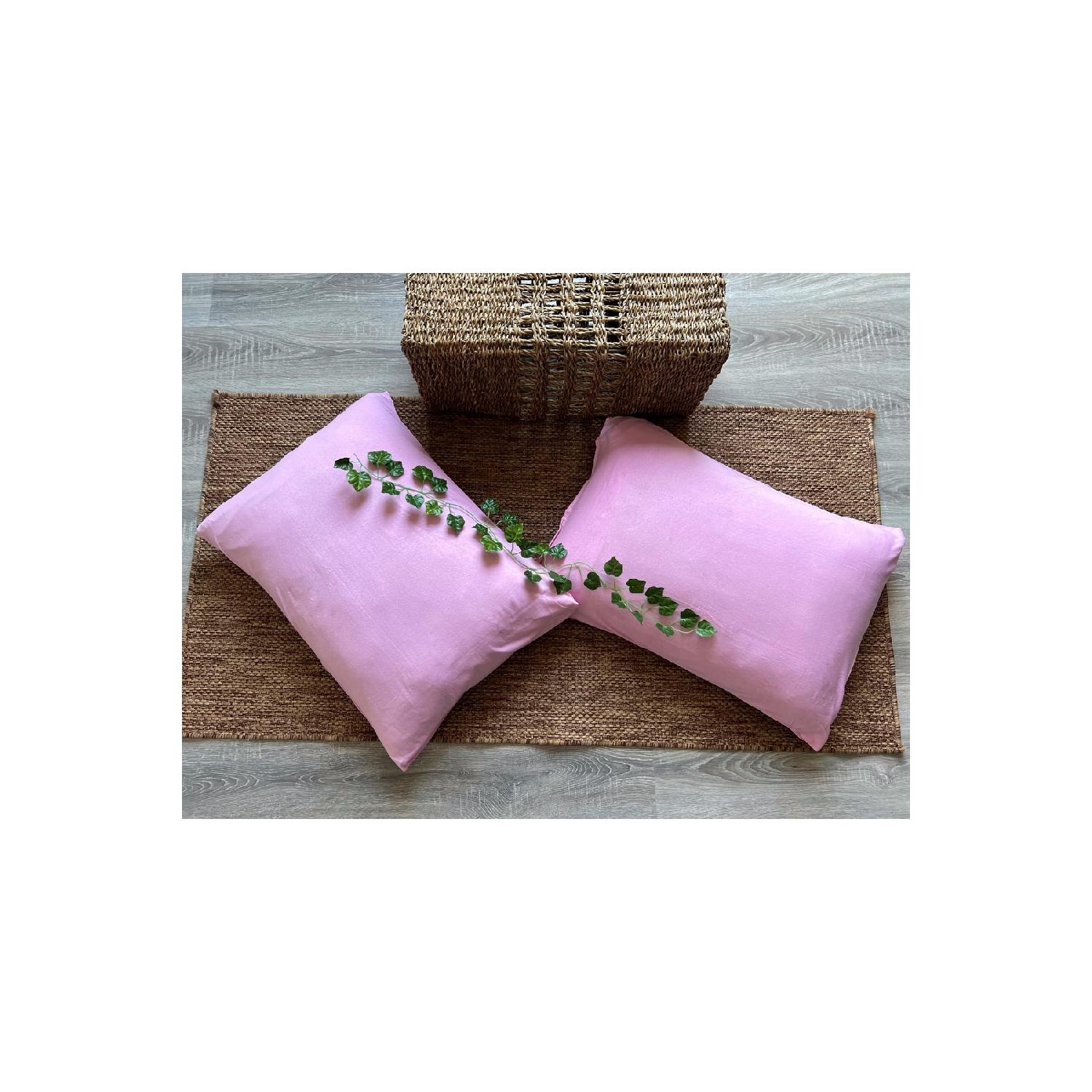 

Хлопковая розовая наволочка 50x70 розовый