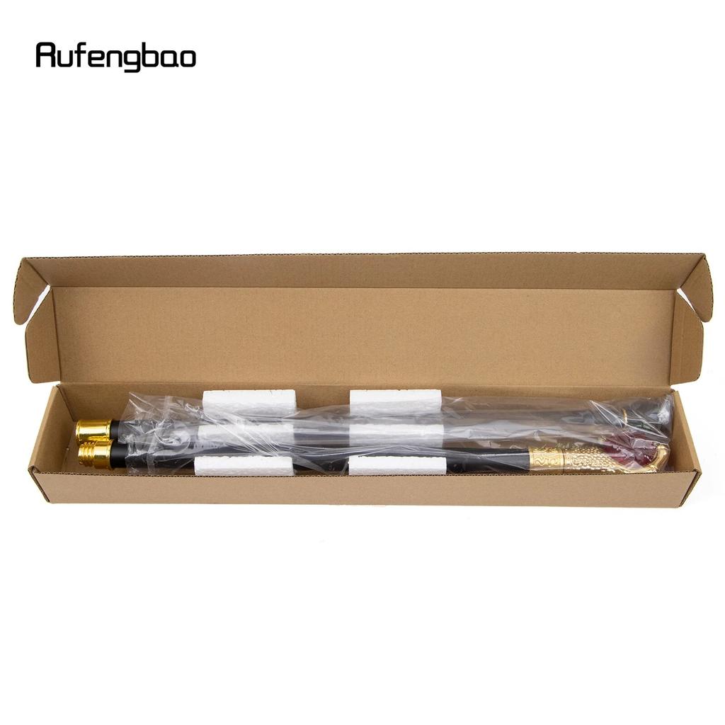 Drachenklauengriff, rote Glaskugel, goldener Gehstock, modischer dekorativer Gehstock, Cosplay, Gehstock, Knauf, Crosier, 93 cm