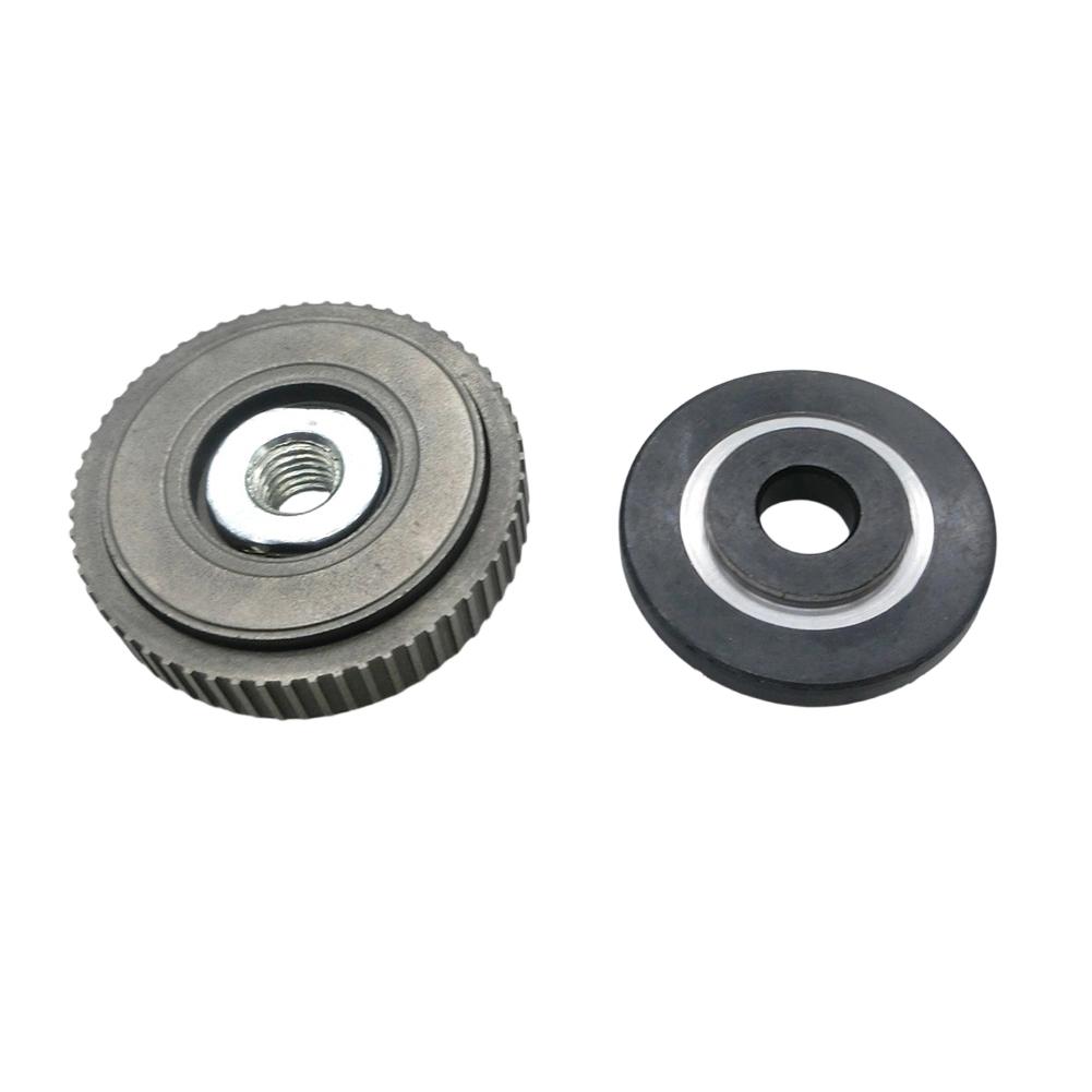2pcs/set For M10 Quick Release Grinder Pressing Plate Angle Grinder Flange Nut Set Inner Outer Flange Nut For M10 Shaft.