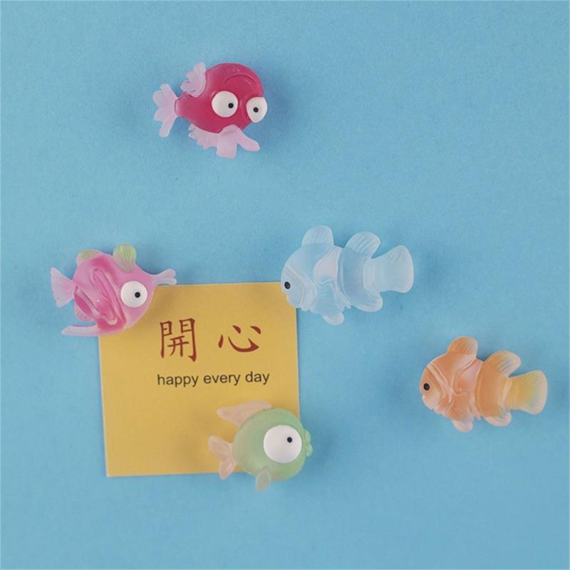 Set of 10 Cartoon Marine Life Resins Magnets with Secures Hold Refrigerator Magnetic Sticker For Home School Office Use