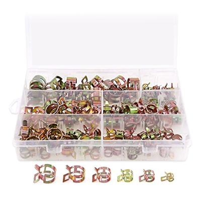 72Pcs 7-17mm Σφιγκτήρες σωλήνα ελατηρίου λάστιχου χαμηλής πίεσης κλιπ αέρα σφιγκτήρα καυσίμων γραμμή σιλικόνης σφιγκτήρες σωλήνα κενού