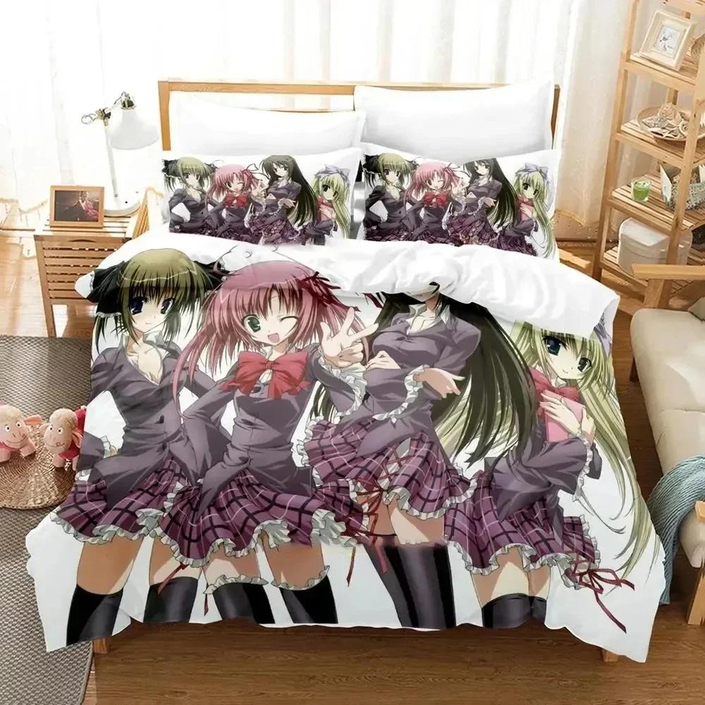 Student Councils Discretion Bedding Set Boys Girls Twin Queen Size Seitokai No Ichizon Duvet Cover Pillowcase Bed Kids Adult