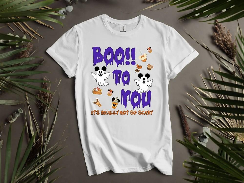 

Хэллоуин Бу к тебе Футболка Футболка Мужская Женская Унисекс Футболка I6 L