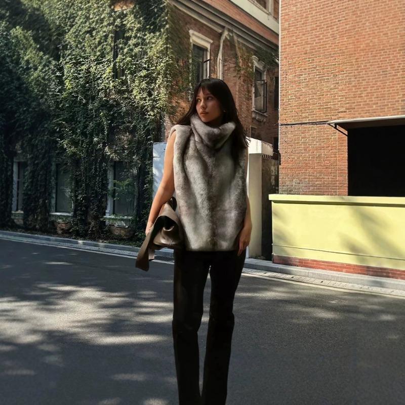 Fashion Faux Fur Vest Women's Jacket