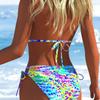 Trojúhelníkový košíček Trendy design Leopardí potisk Růžová Sexy Letní Evropský a Americký Ins Niche Plážová řada Bikini