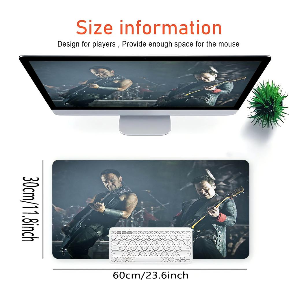 Gothic Metal Performance Large Gaming Mouse Pad Nonslip Rubber Base Waterproof Desk Mat For Office Pc Laptop