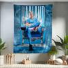 E-Erling Haaland Fußballstar Buntes Wandteppich-Wandbehang Böhmische Wandteppiche Mandala Wandbehang-Tücher