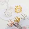 Crown Crystal Ball Holder Metal Display Stand Glass Sphere Base Seashells Conch Rhinestone Support Home Decor Desktop Ornaments