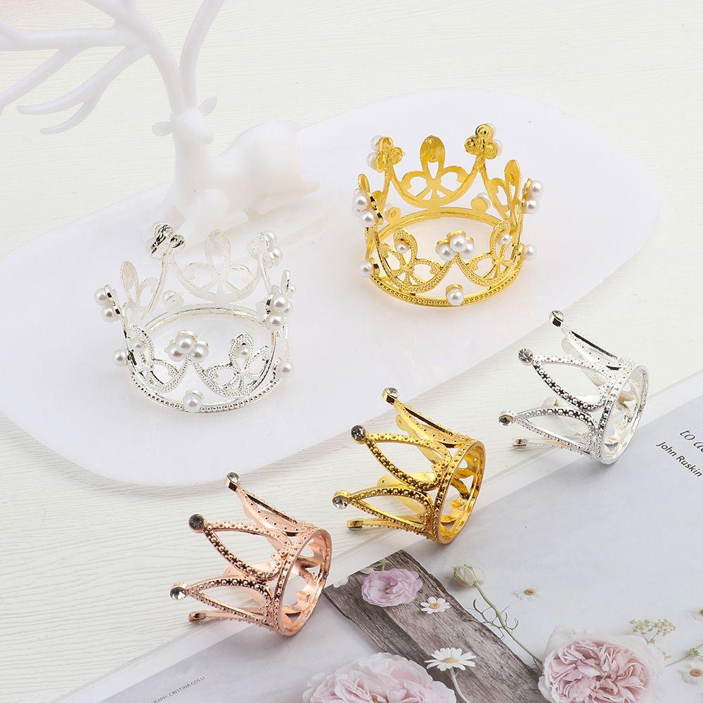 Crown Crystal Ball Holder Metal Display Stand Glass Sphere Base Seashells Conch Rhinestone Support Home Decor Desktop Ornaments