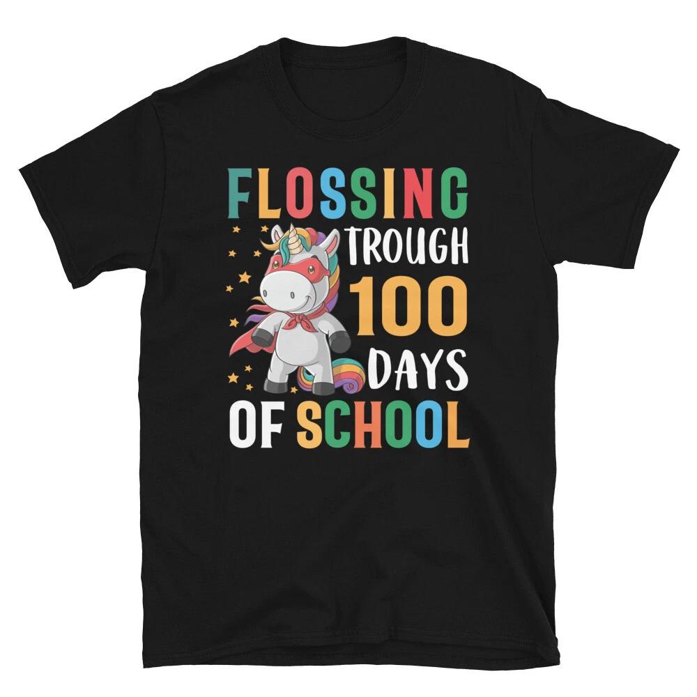 Flossing Through School Unicorn T-Shirt XL