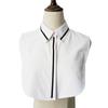 Ruffle Lapel White Fake Collar Women Detachable Collars Scarf False Collar Shirt Tie Plaid Female Removable Dickie Shirt Women