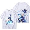 Popolari T-shirt da Uomo Genshin Impact Furina Stampa 3D Manica Corta Magliette Moda Uomo Donna Girocollo Top Abbigliamento Estivo