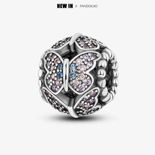 2024 Original New In Fairy Tale Town Series Round Heart Shaped Beads FitNew Bracelet 925 Silver Women Bead DIY Jewelry Gift