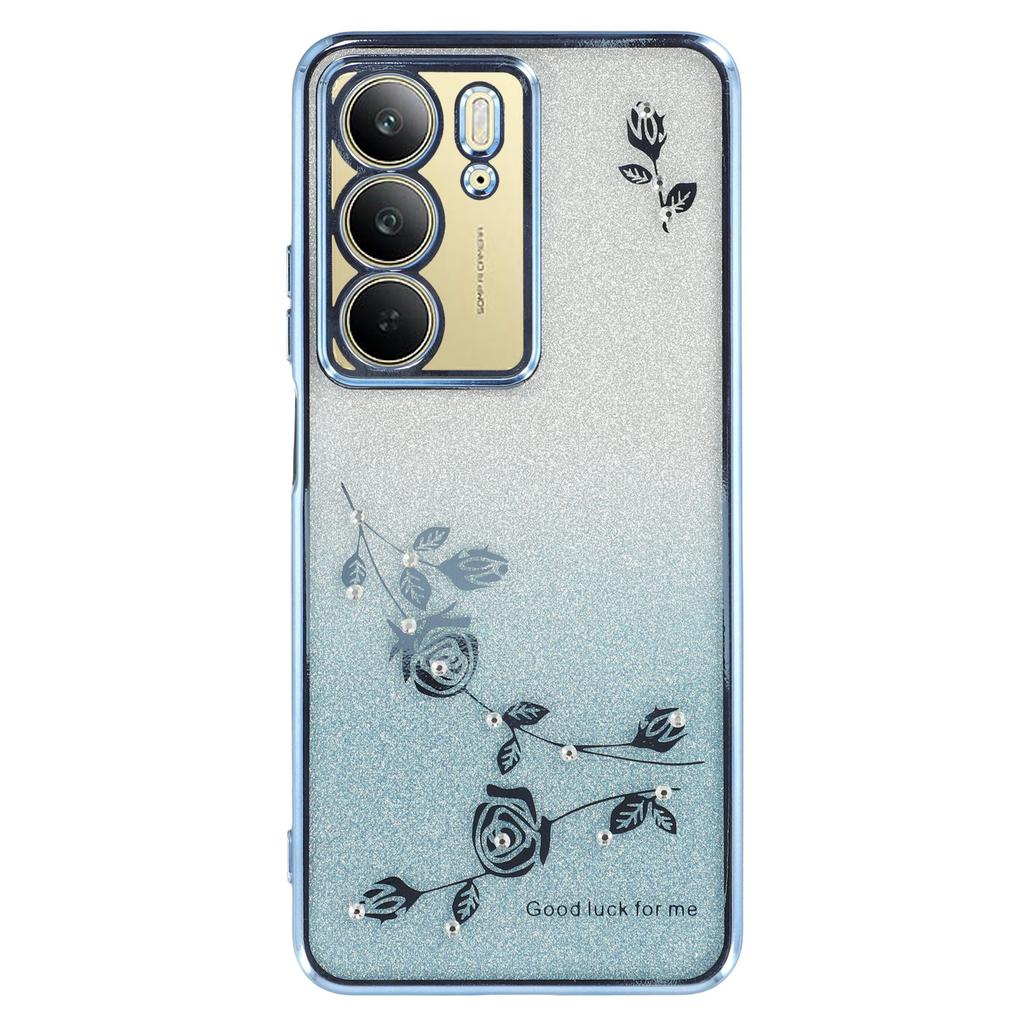 KADEM For Realme C75 4G Case Ring Kickstand TPU Flowers Phone Cover Gradient Glitter