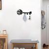 Bohemian Metal Wall Key Holder Black Gold Hooks Entryway Hall Bathroom Storage Decor