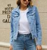 European and American Slim Lapel Fashion Denim Jacket