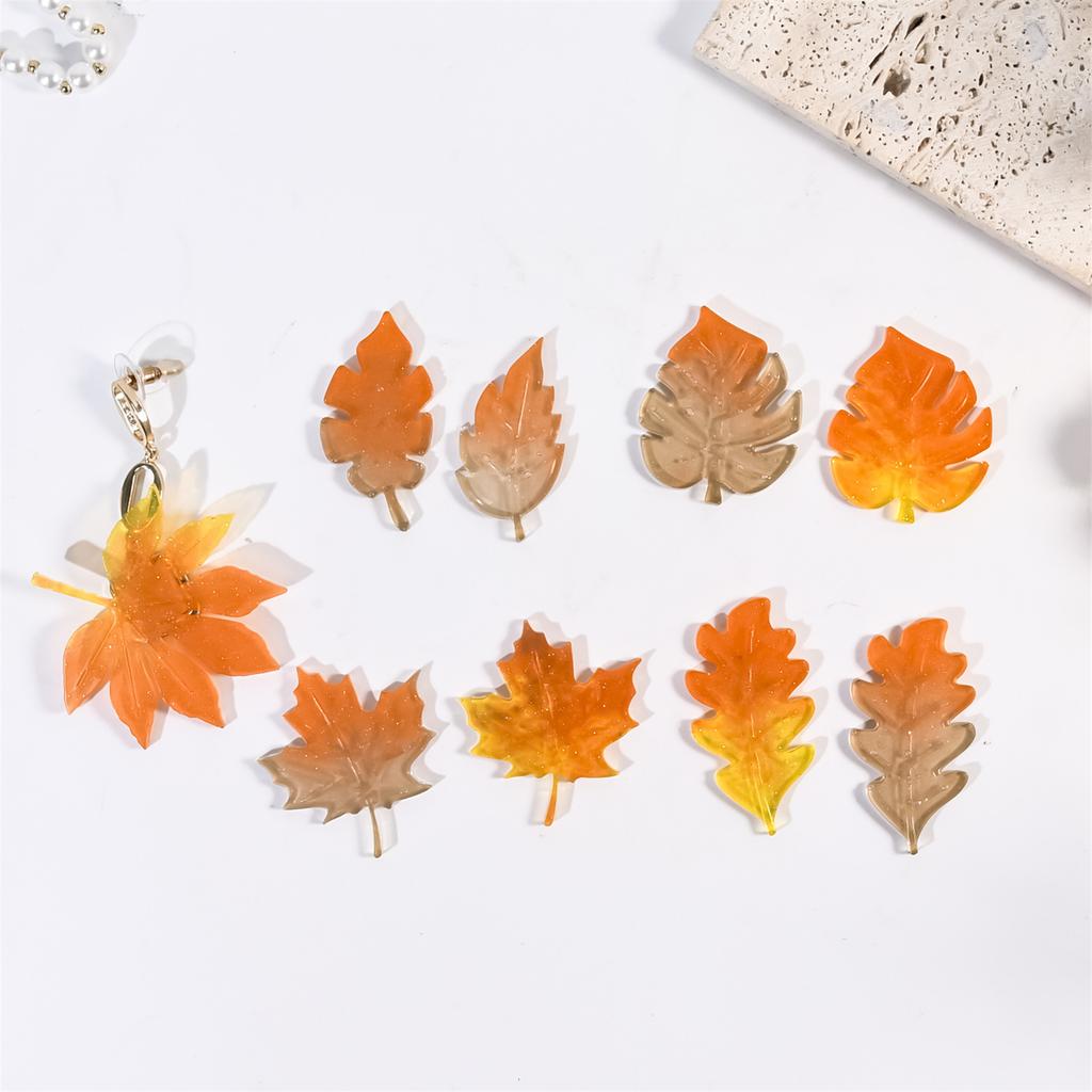 Silicone Pendant Mold Earring Molds Maple Leaf Shape Jewelry Molds Silicone Texture Present for Jewelry Enthusiasts