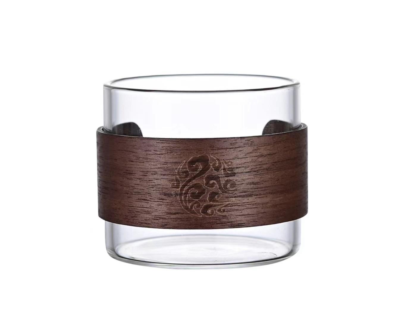 

High Borosilicate High Temperature Resistant Glass Buckle Cup Household Soot Tea Cup Coffee Cup Round Simple Heat-Resistant Drinking Cup transparent buckle cup 150ml