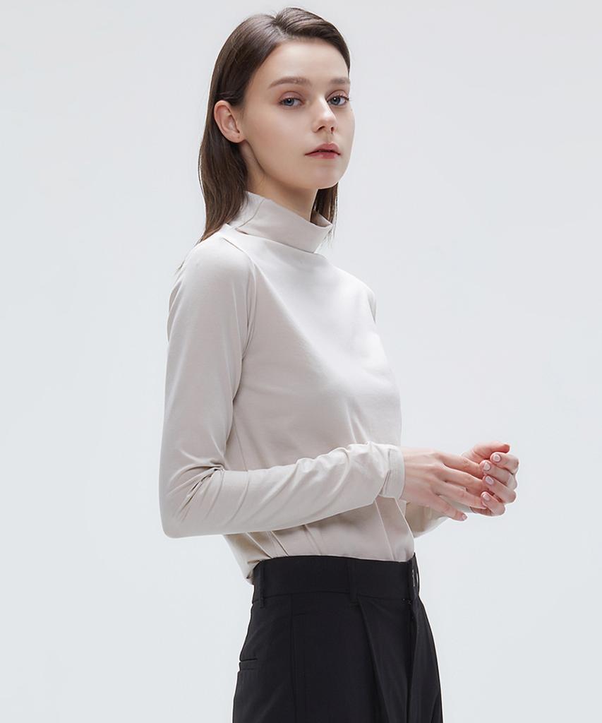 YJACK W_More Tension Slim Fit Roll Neck Long Sleeve T-Shirt (120Gsm) Ljt1822L
