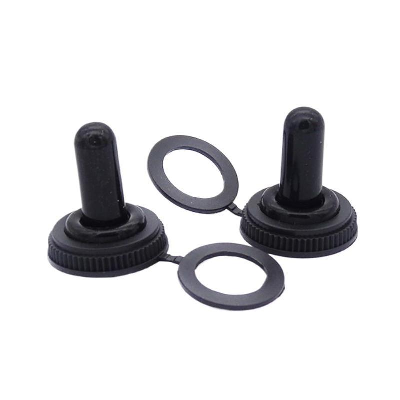 6Pcs Toggle Switch 2 Pin 2 Position On Off Rocker Switch With Waterproof Cap For Car Boat Diy Circuit Modification