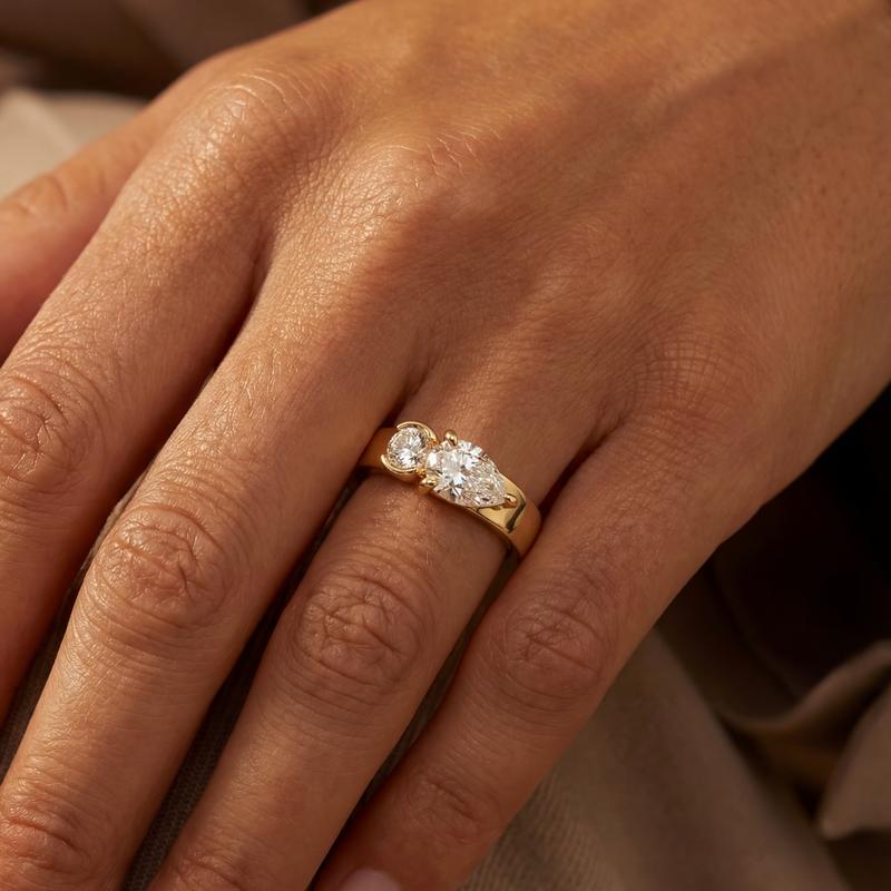 925 Sterling Silver Sparkling Water Drop Interweaving Dazzling Clear Pear CZ Finger Rings For Women Gift Wedding  Fine Jewelry