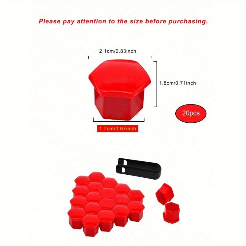 20 szt. Kapsli na wentyle do felg samochodowych, 17 mm Osłonki na wentyle