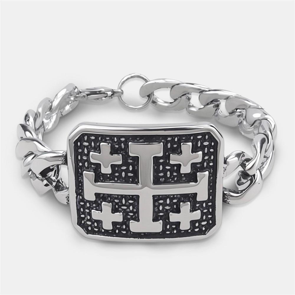 Creative Simple Cross Bracelet Stainless Steel Classic Hand Chain Elegant Bracelets Jewelry Accessories