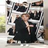 Jimin Kpop B-BTS Star Flanelldecke, Ultraweiche Warme Plüschdecke für Zuhause Schlafzimmer Bett Sofa Abdeckung Büro Camping Picknick Geschenk