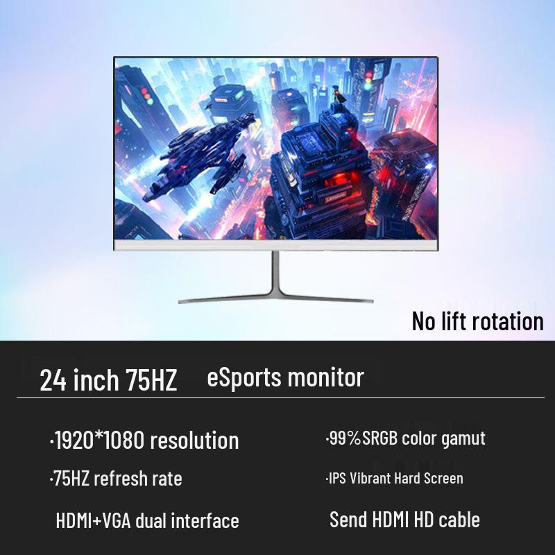 24" Rotating Vertical Monitor, 27" 4K 144Hz IPS Design Secondary Display