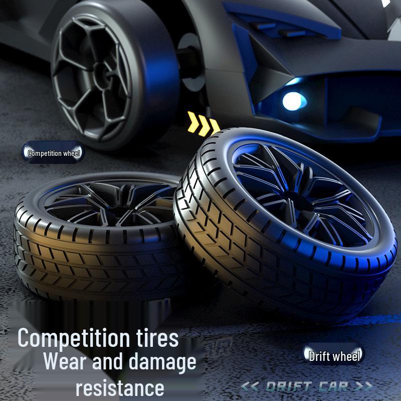 RC Drift Car: High-Speed 4WD Remote Control with Rechargeable Lights, Ideal for Kids.