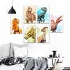 Dinosaur Poster T-Rex Print For Kids Decor Vintage Dinosaur Canvas Wall Art For Modern Family Decor (8×12 inch,Set of 6, Unframed)
