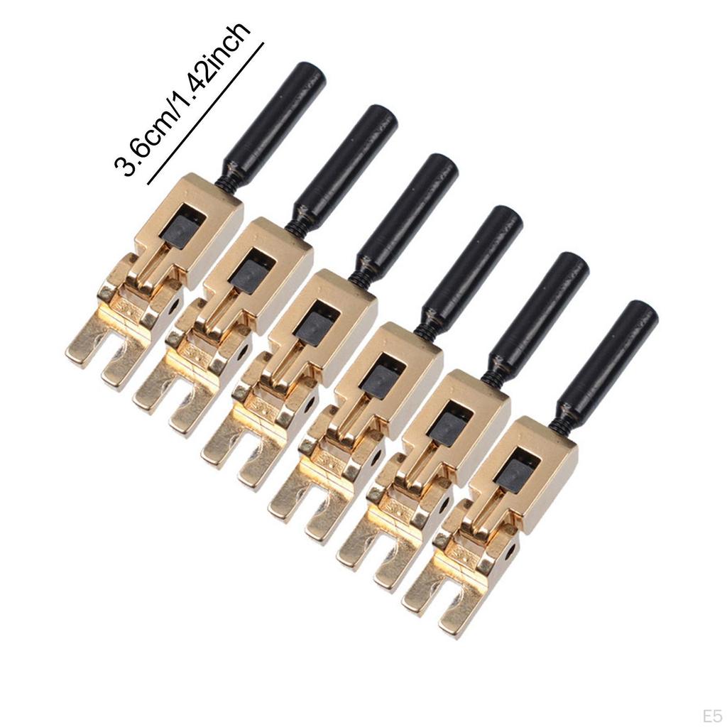 6 Gitarrensättel für E-Gitarren, Metallteile mit Feder und Schraube, Ersatz