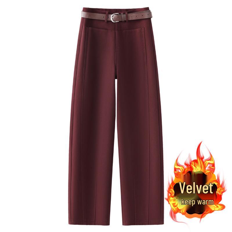 

Ankola Women s 2024 Red Retro Fleece-Lined Scimitar Harem Pants L