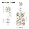 Retractable ABS Badge Holder Water Resistant Floral Print Clear Card Sleeve Sliding Open Card Protector Case for Student