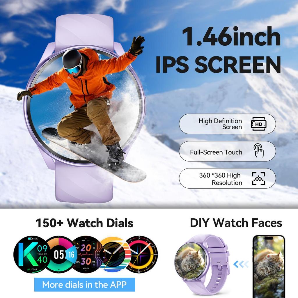 Waterproof Rugged Outdoor Smart Watch Flashlight Watch Unisex Fitness Tracker Touch Screen Heart Rate Monitor