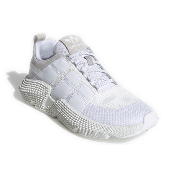 Adidas Originals Prophere V2 Cómodos Versátiles Absorción de Impactos Antideslizantes Corte Bajo Zapatillas Casuales de Estilo de Vida Unisex Zapatillas Casuales Gris Blanco FW4261