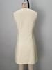 European & American Women's Sleeveless Button-Up Elegant Mini Skirt - Summer Slim Fit Socialite Style