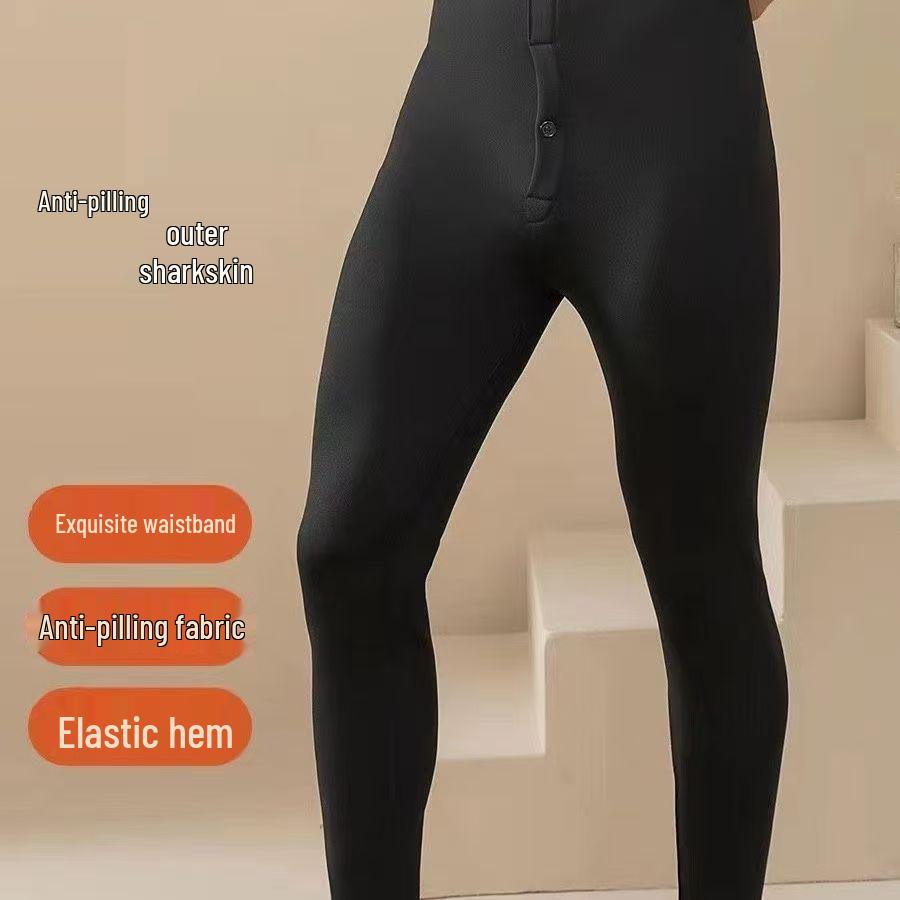 Herren-Motorradhose mit Fleecefutter, wintertauglich, dick und warm, kälteabweisende Baumwollleggings