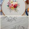 1 szt. Wzór Bukietu Kwiatowego Haft DIY Zestaw Rękodzieła z Tkaniny z Narzędziami