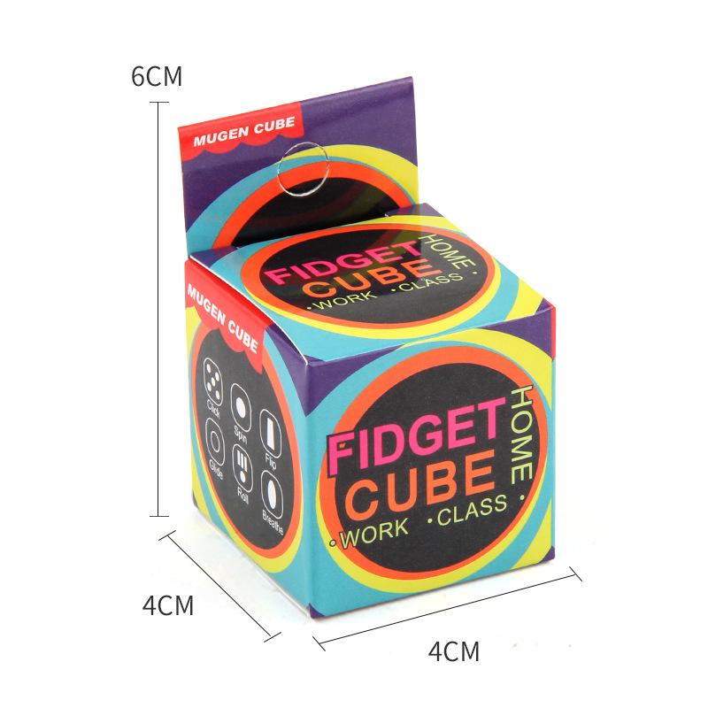 New Strange Toy Decompression Dice Uv Printing Rainbow Decompression Dice Six-Sided Rubik'S Cube, Anti-Anxiety Finger Rubik'S Cube