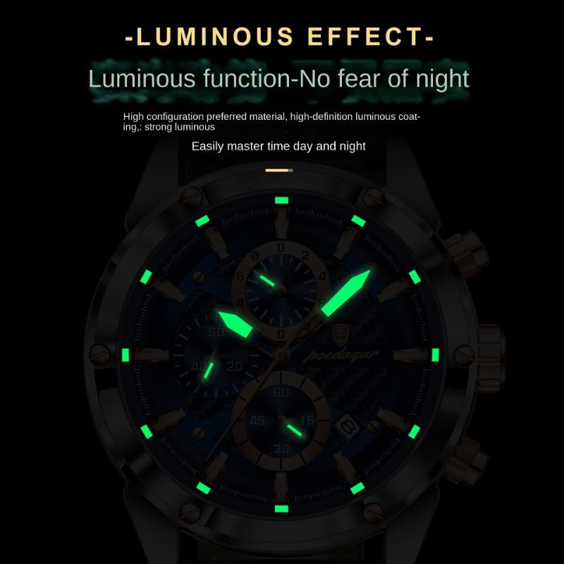 New Top Brand Men's Watch Multifunctional Luminous Waterproof Quartz Sports Watch