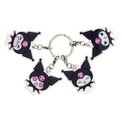 Sanrio KUROMI 4-Piece Acrylic Key Chain ( Face ) NEW Sanrio Characters