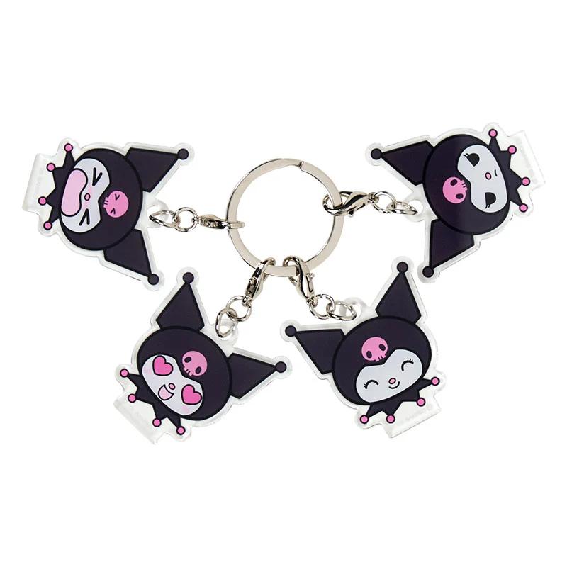 

Sanrio KUROMI 4-Piece Acrylic Key Chain ( face ) NEW Sanrio characters