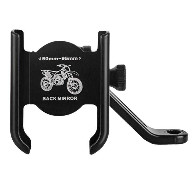 Scooter Bicycle Mobile Phone Mount Holders Cellphone Holder Black Motorcycle Holder Phone for Bicycle Bike Aluminium Alloy