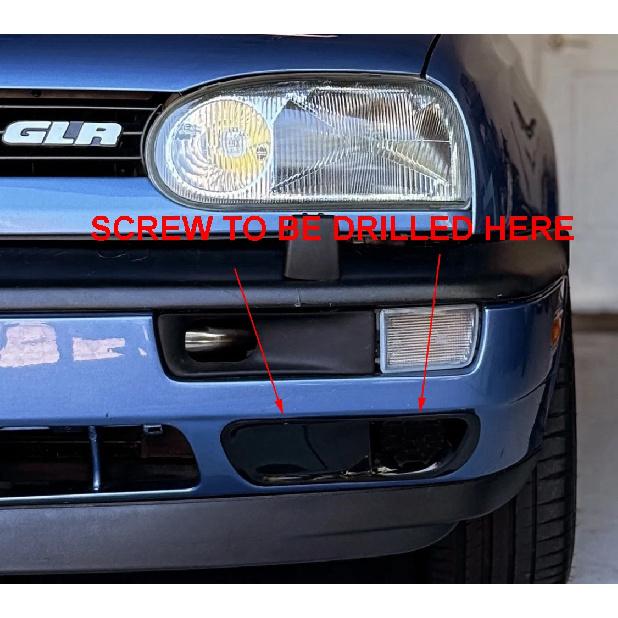 One Pair Front Lower Bumper Air Intake Vents Ducts for VW MK3 Golf Jetta VR6 - FIT ONLY US BUMPER