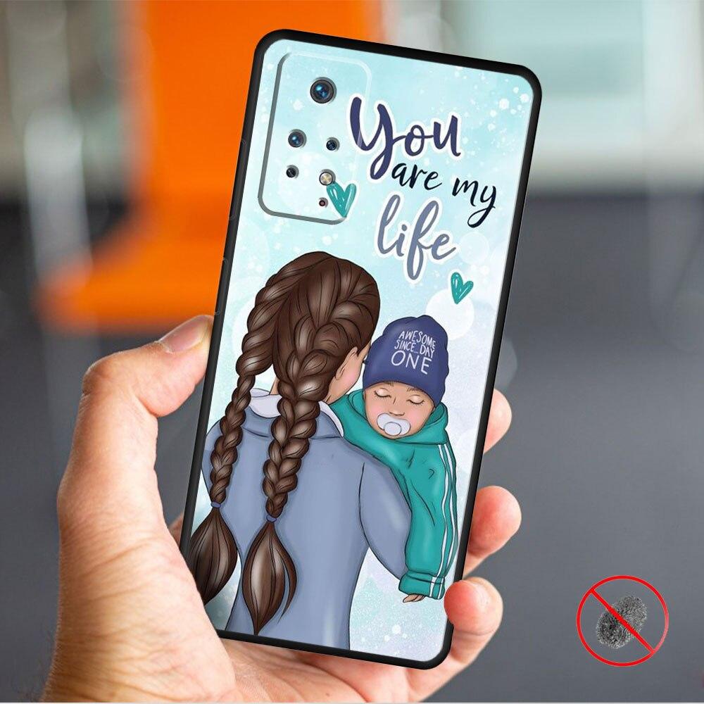 For Xiaomi Redmi 9 K40 9A 10 7 11 Pro 9S 9C 8 9T 8T K50 K40S Mobilephone Celular Funda Fashion Girl Super Mom Baby